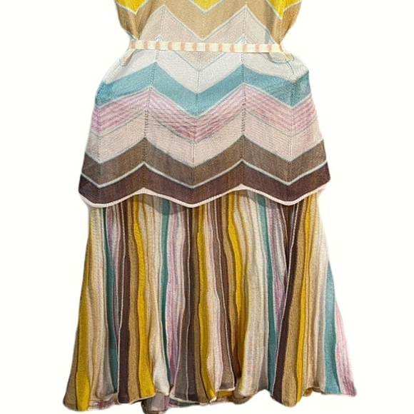 Missoni Vintage Y2K 2000's Set Wrap Top & Pleated Skirt Size 8 - Picture 4 of 12